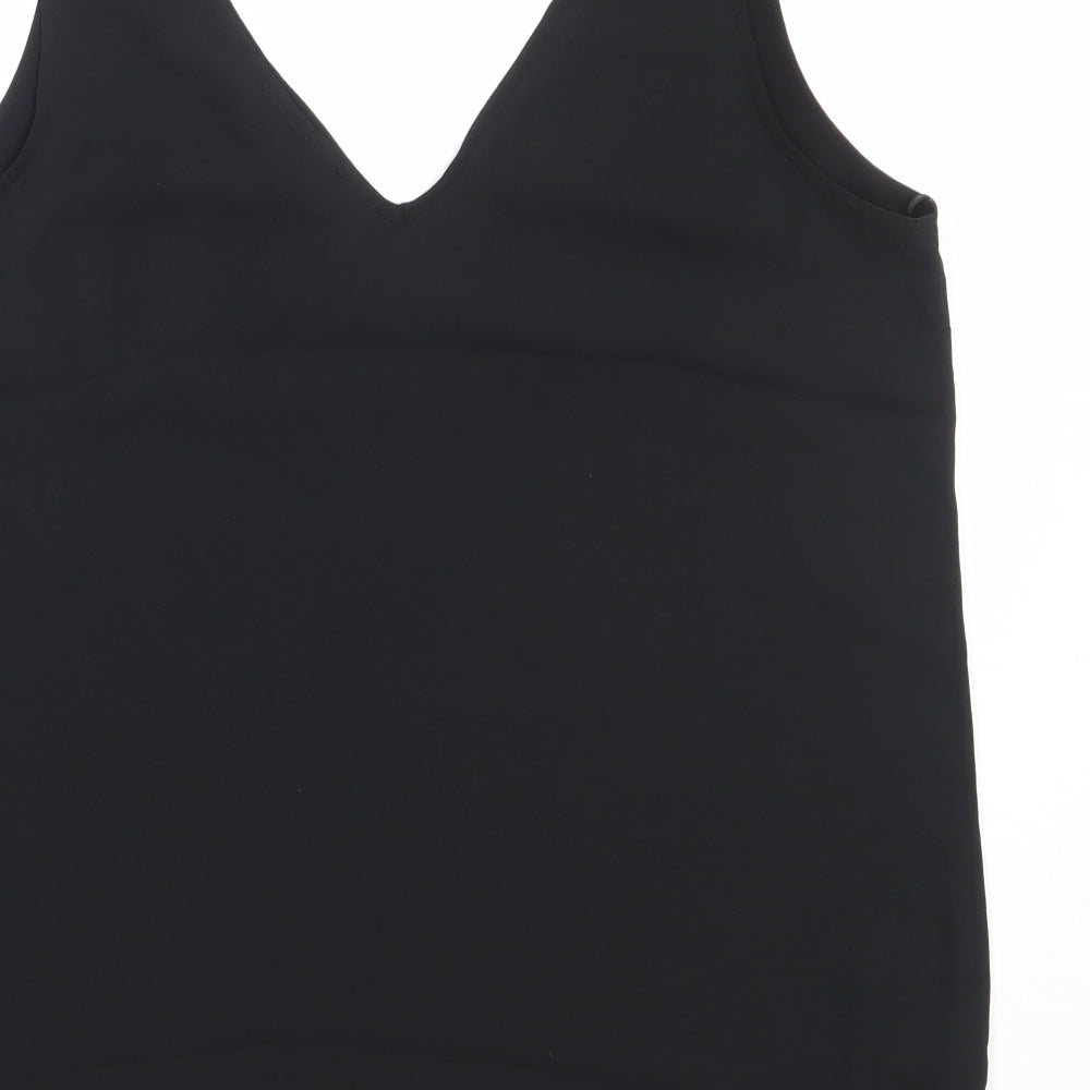 Womens UK Size 12 Preworn Black Basic Blouse