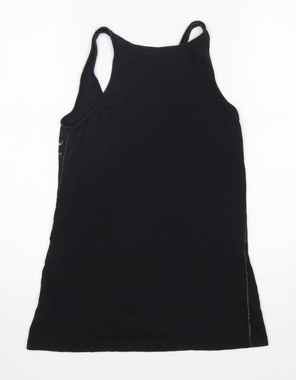 Womens UK Size 6 River Island Black Basic Tank