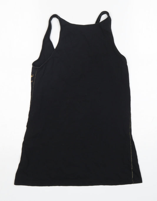 Womens UK Size 6 River Island Black Basic Tank