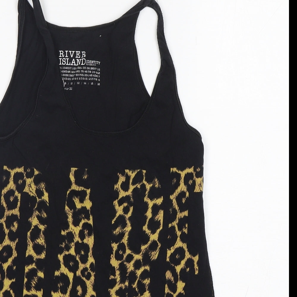 Womens UK Size 6 River Island Black Basic Tank