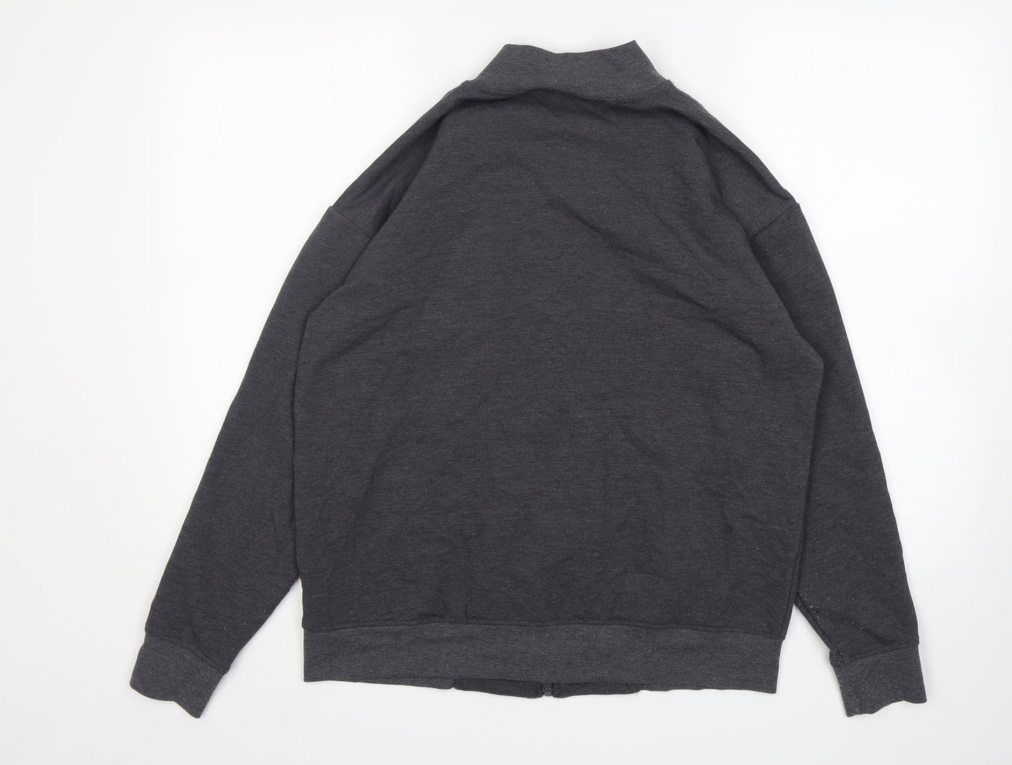 Womens UK Size 10 ASOS Grey Full Zip Jumper