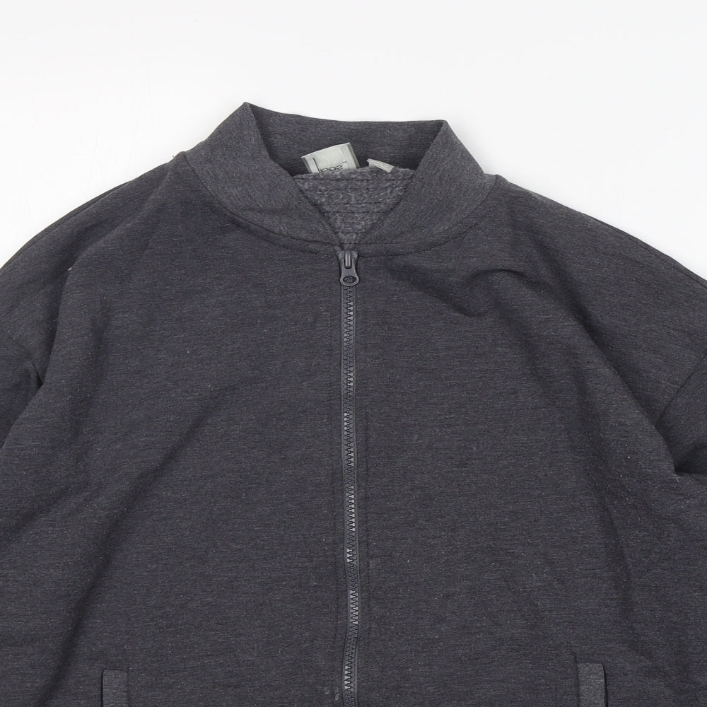 Womens UK Size 10 ASOS Grey Full Zip Jumper