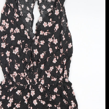 F&F Womens Blue Polka Dot Viscose Playsuit One-Piece Size 10