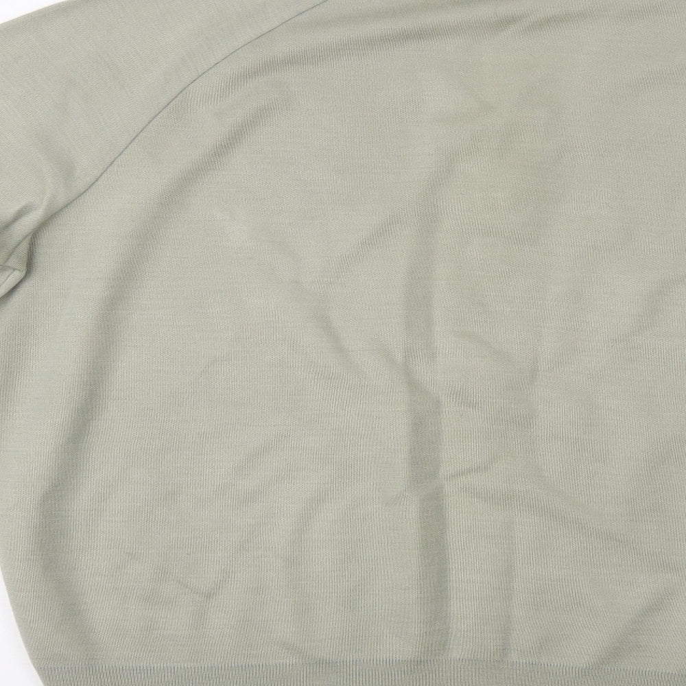 House of Fraser Mens Green V-Neck  Acrylic Pullover Jumper Size L