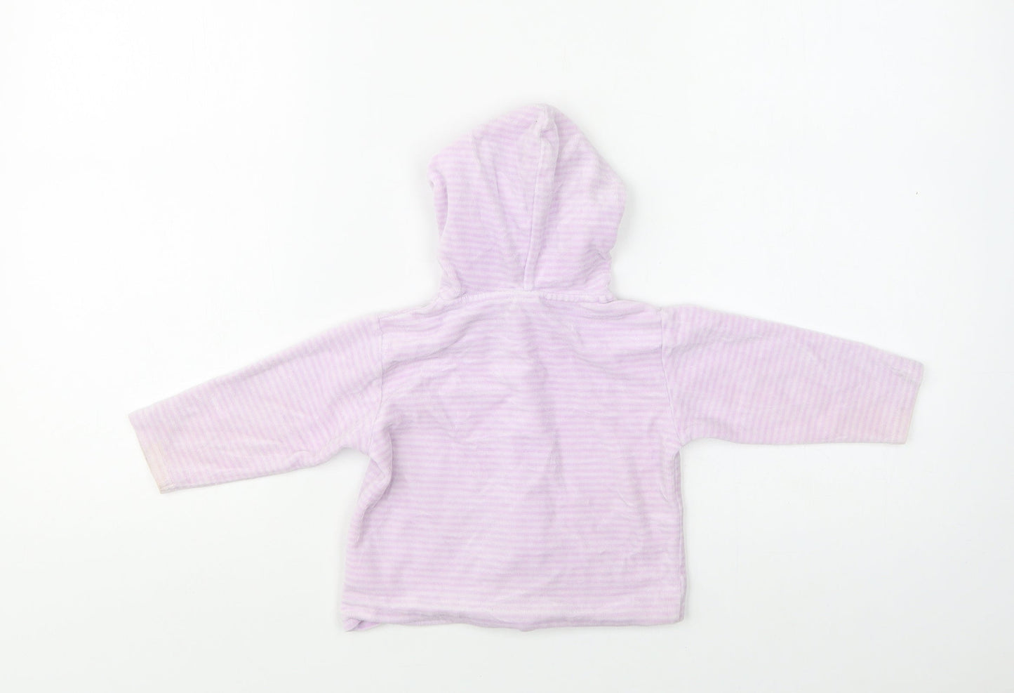 NEXT Baby Purple Striped  Basic Jacket Jacket Size 0-3 Months   Snap