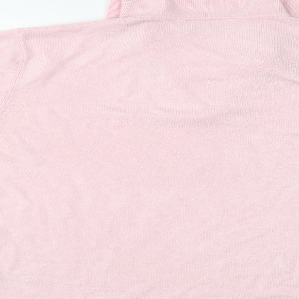 BHS Womens Pink Collared  Acrylic Pullover Jumper Size 16