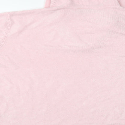 BHS Womens Pink Collared  Acrylic Pullover Jumper Size 16