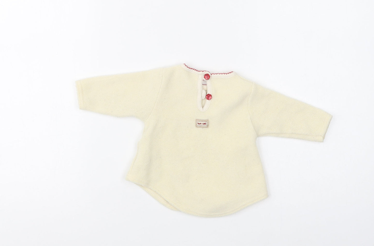 Mothercare Baby Beige  Polyester Pullover Jumper Size 0-3 Months  Button