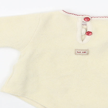 Mothercare Baby Beige  Polyester Pullover Jumper Size 0-3 Months  Button