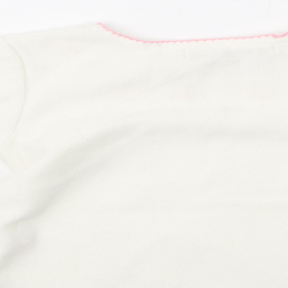 George Baby White Floral Polyester Pullover Jumper Size 18-24 Months