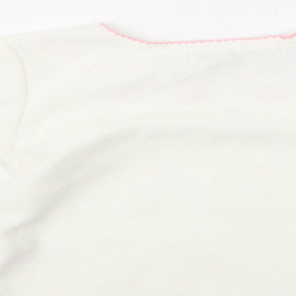 George Baby White Floral Polyester Pullover Jumper Size 18-24 Months