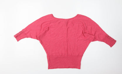 Womens UK Size 10 H&M Pink Pullover Jumper