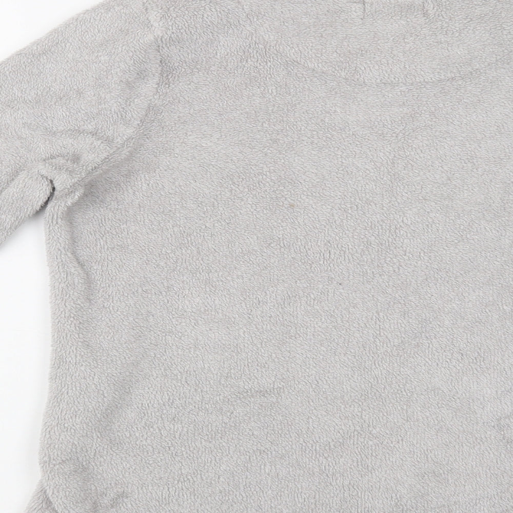 Brand and care label for Primark women’s grey polyester top pyjama top, size UK 10, - heart
