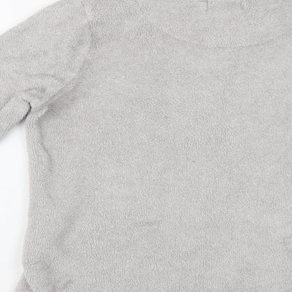 Brand and care label for Primark women’s grey polyester top pyjama top, size UK 10, - heart