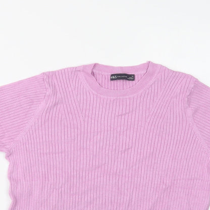 Womens UK Size 14 M&S Purple Pullover Jumper