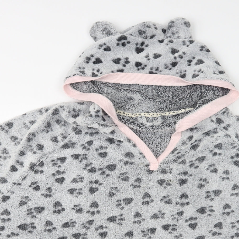 Avon Womens Grey Animal Print Polyester Top Lounge Set Size 12