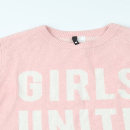 Womens UK Size M H&M Pink Pullover Jumper