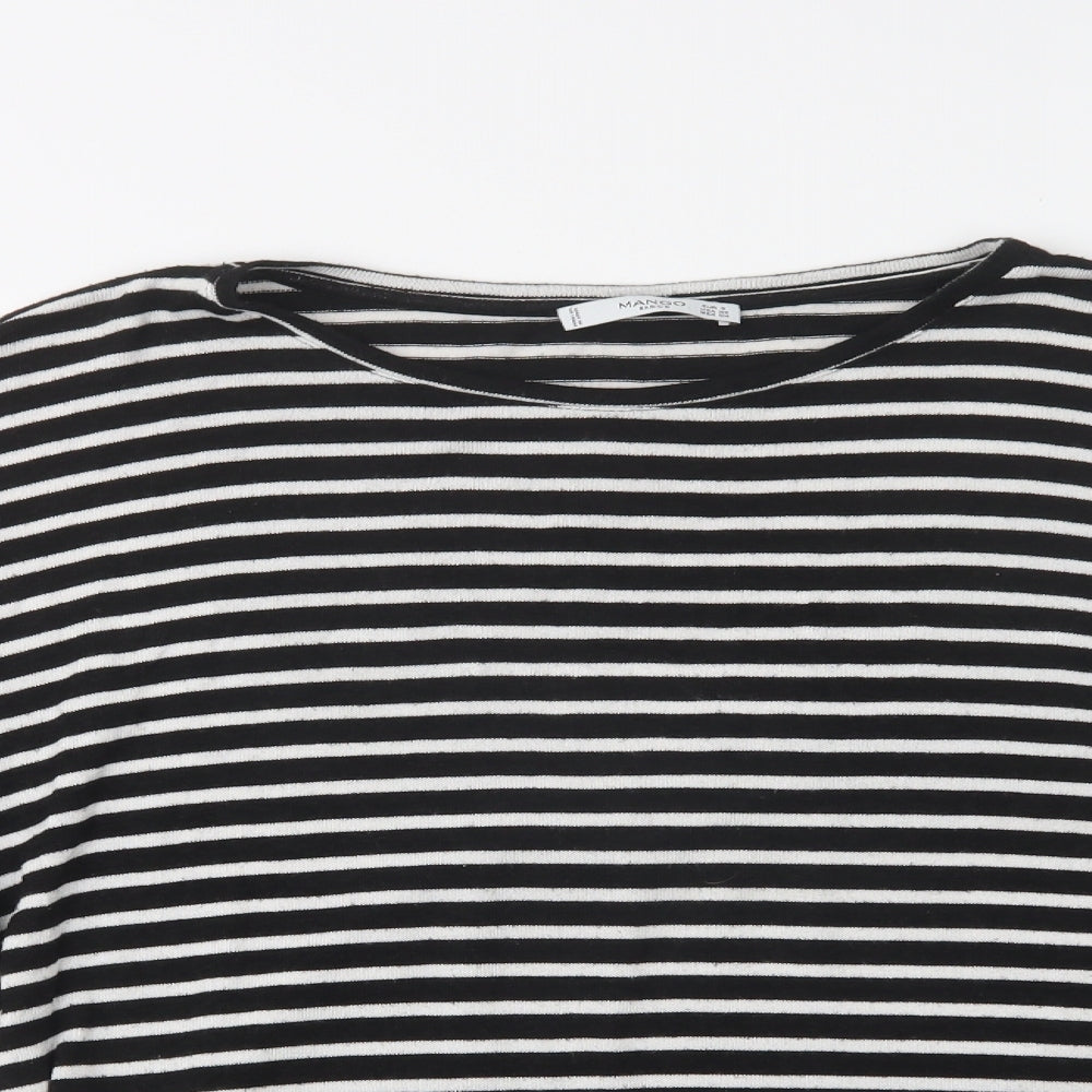Womens UK Size S Mango Black Pullover Jumper