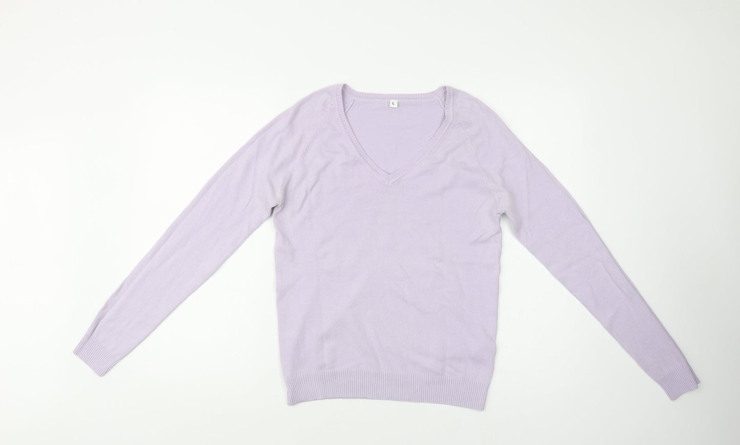 Womens UK Size L Preworn Purple Pullover Jumper