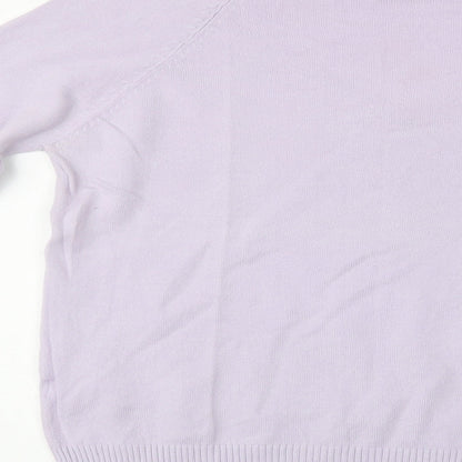Womens UK Size L Preworn Purple Pullover Jumper