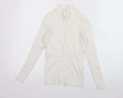 Primark Womens Ivory Crew Neck  Viscose Pullover Jumper Size 10