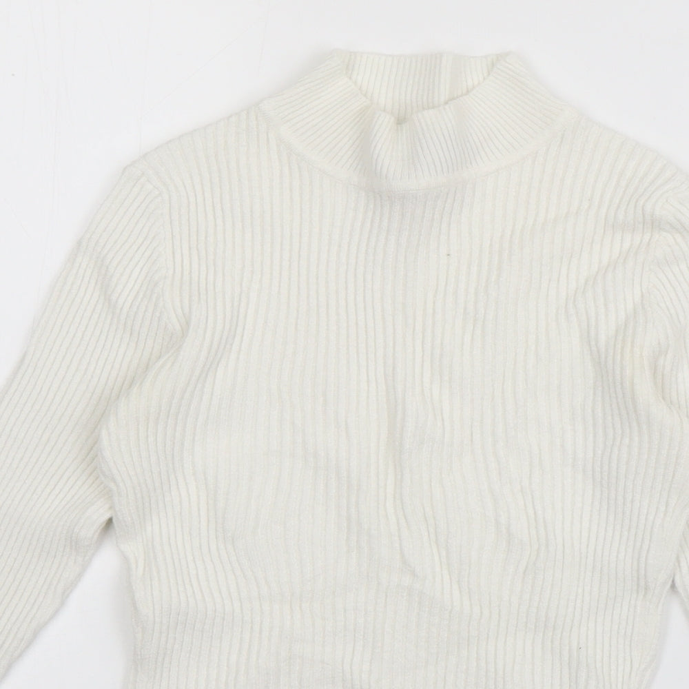 Primark Womens Ivory Crew Neck  Viscose Pullover Jumper Size 10