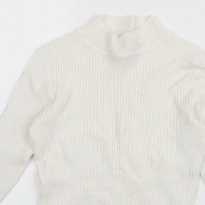 Primark Womens Ivory Crew Neck  Viscose Pullover Jumper Size 10