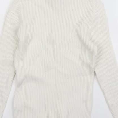 Primark Womens Ivory Crew Neck  Viscose Pullover Jumper Size 10