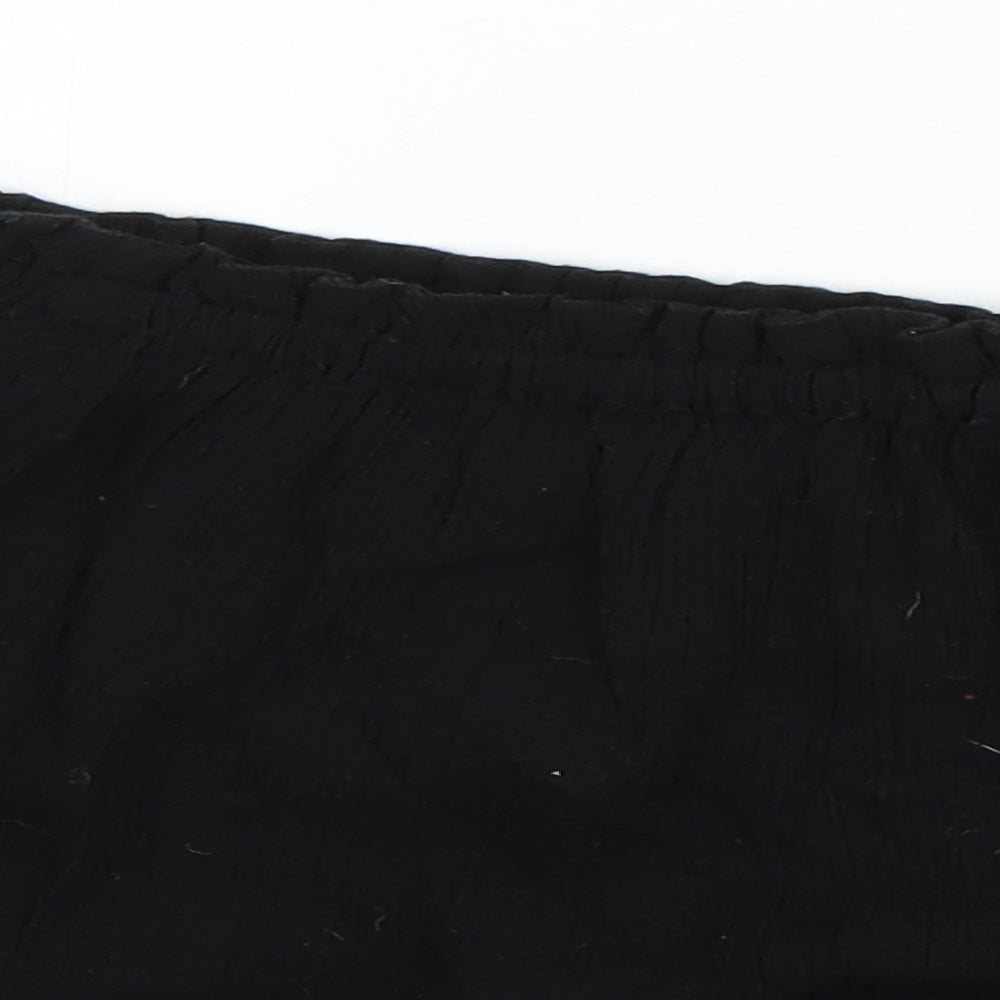 Womens UK Size 8 Topshop Black Basic Blouse