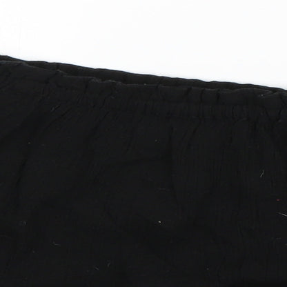 Womens UK Size 8 Topshop Black Basic Blouse