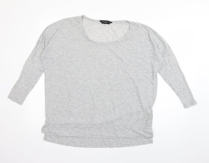 Additional front view of Dorothy Perkins women’s grey polyester pullover sweatshirt, size UK 12, pullover