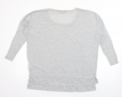 Back view of Dorothy Perkins women’s grey polyester pullover sweatshirt, size UK 12, pullover
