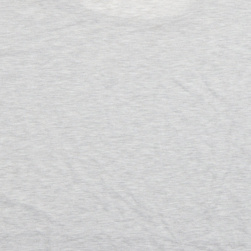 Brand and care label for Dorothy Perkins women’s grey polyester pullover sweatshirt, size UK 12, pullover