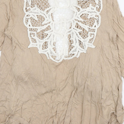 Womens UK Size 12 Atmosphere Beige Cardigan Jumper