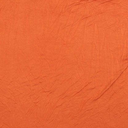 Originals Womens Orange  Viscose Basic T-Shirt Size 12 Boat Neck