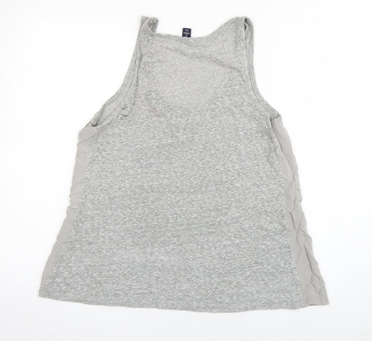 Womens UK Size S Gap Grey Basic Tank