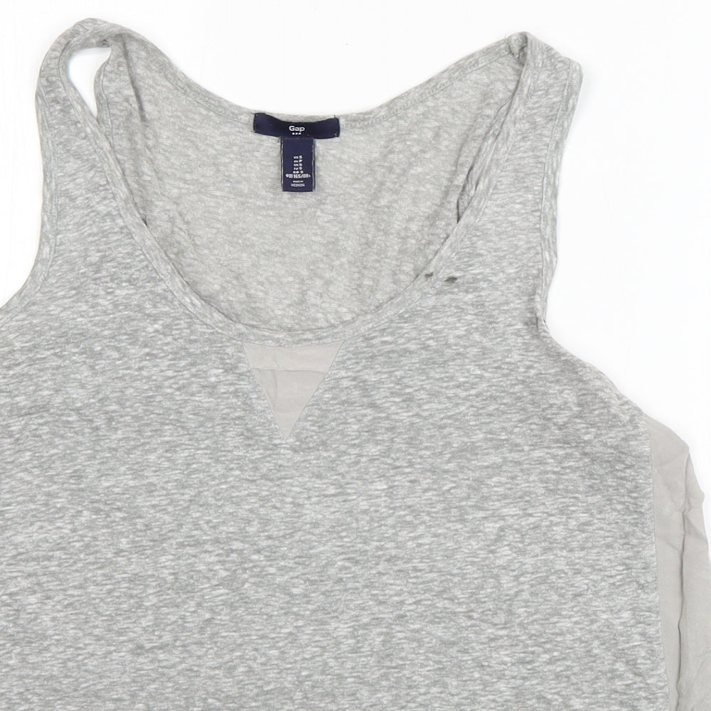 Womens UK Size S Gap Grey Basic Tank