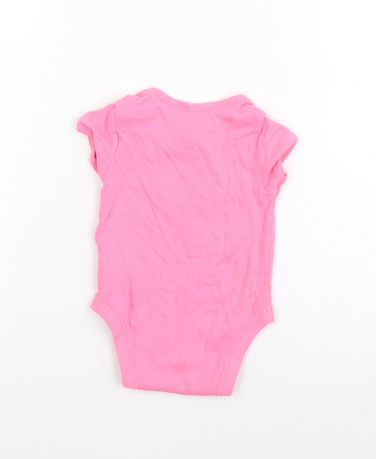 Primark Girls Pink  Cotton Babygrow One-Piece Size 3-6 Months  Snap - Unicorn