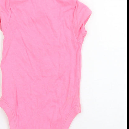 Primark Girls Pink  Cotton Babygrow One-Piece Size 3-6 Months  Snap - Unicorn