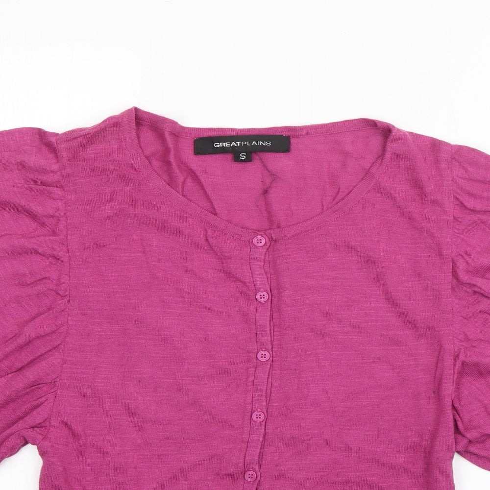 Womens UK Size S Great Plains Pink Cardigan Jumper