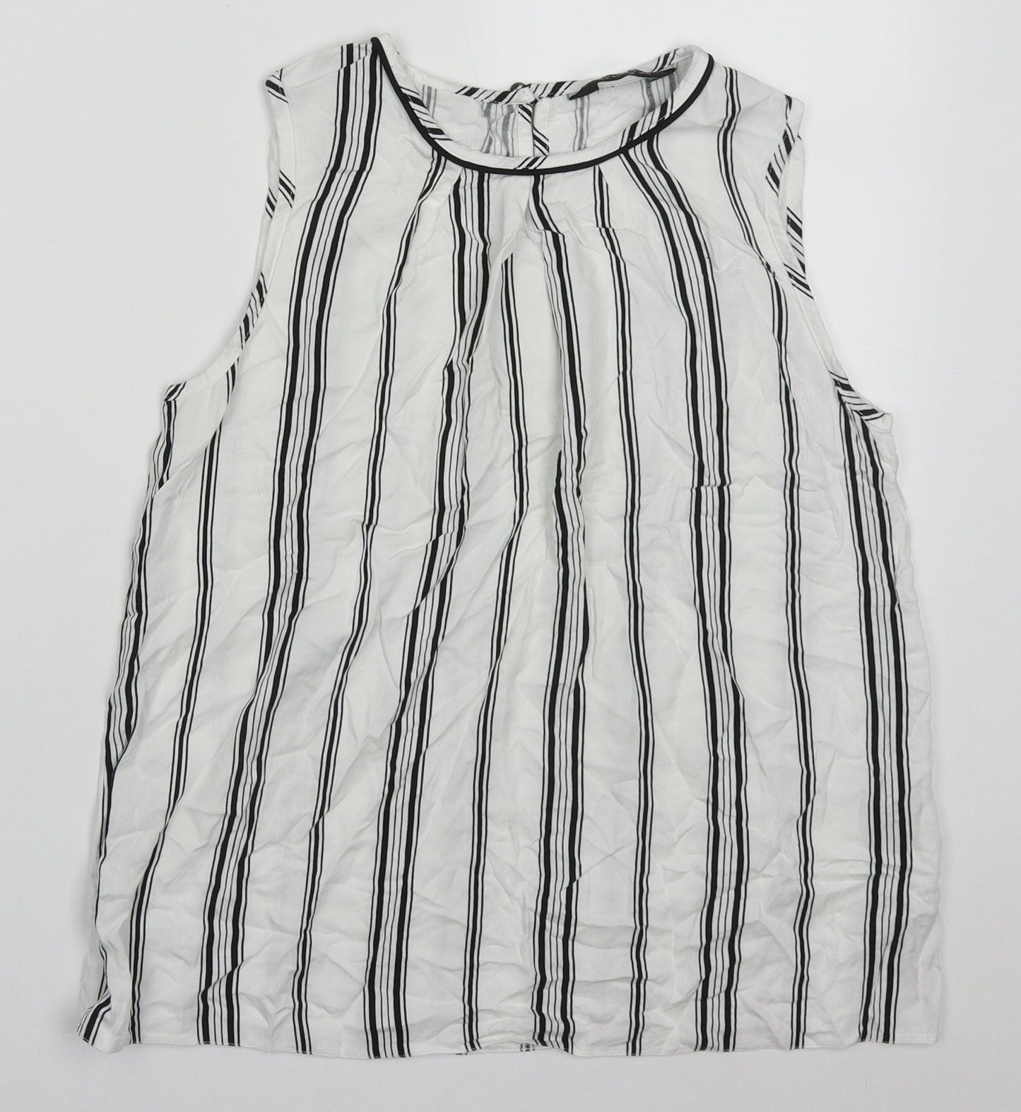 Womens UK Size 12 Dorothy Perkins White Basic Tank