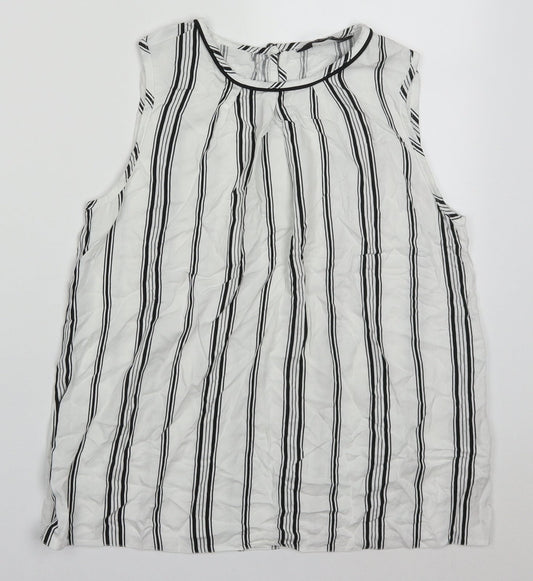 Womens UK Size 12 Dorothy Perkins White Basic Tank