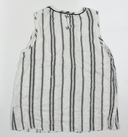 Womens UK Size 12 Dorothy Perkins White Basic Tank