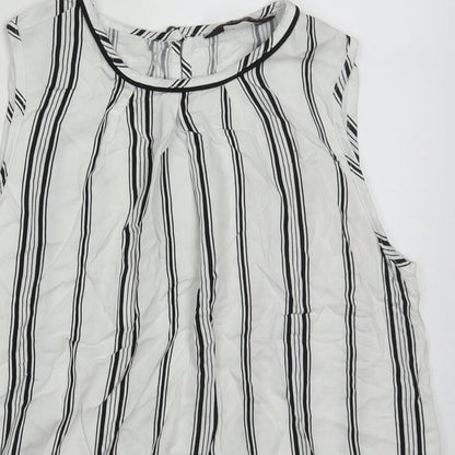 Womens UK Size 12 Dorothy Perkins White Basic Tank