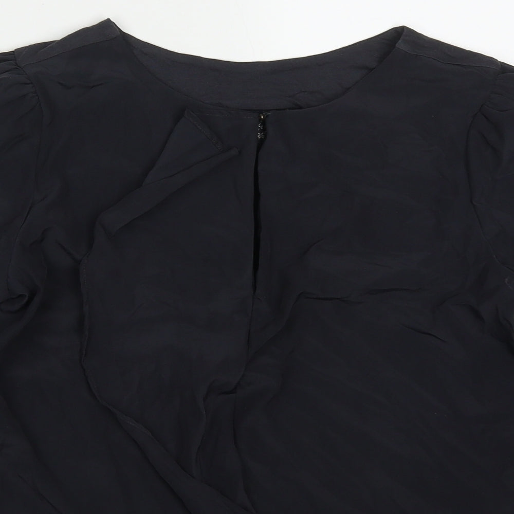 Womens UK Size 6 NEXT Grey Basic Blouse