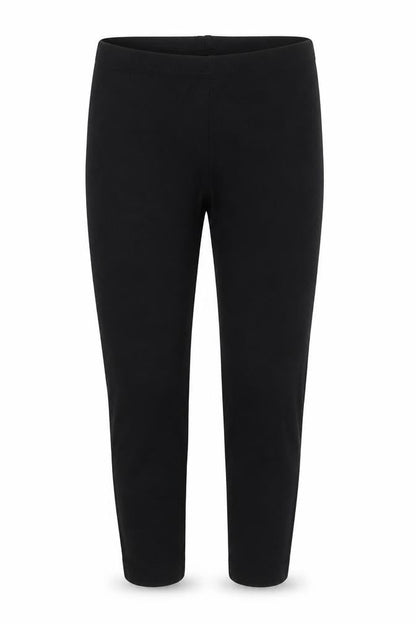 Front view of New Look women’s black cotton carrot leggings, size UK 6, 20-inch leg