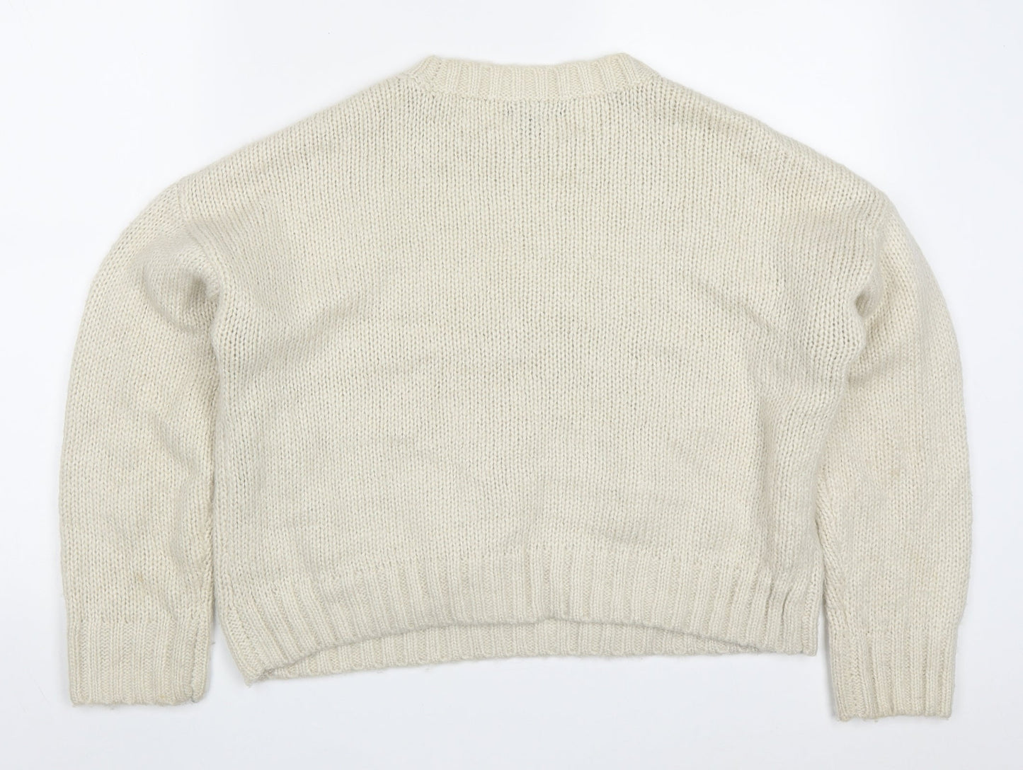 Womens UK Size M New Look Beige Pullover Jumper