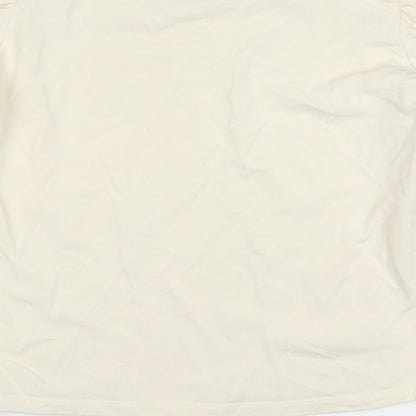 Monki Womens Beige  Cotton Pullover Sweatshirt Size S  Pullover