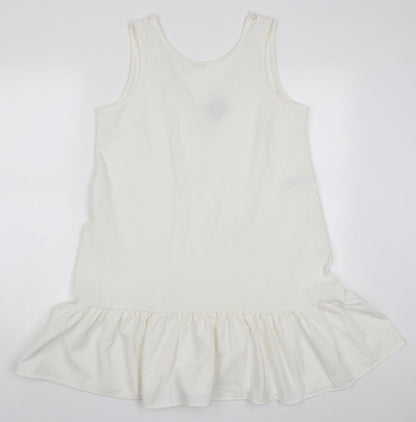 VERO MODA Womens White  Polyester A-Line  Size M  Round Neck Pullover