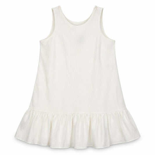 Front view of Vero Moda women’s white polyester a-line, size M, round neck pullover